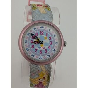 Flik Flak Princess Girls Watch 30mm Multicolor Dial Pink Swiss- New Battery
